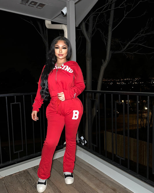 RED AND WHITE BACCEND BADDIE COLLECTION SET